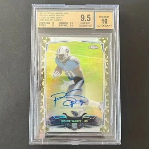 2014 Topps Chrome Rookie Auto Camo #163 Bishop Sankey /99 BGS 9.5 10 GEM PLUS - Picture 1 of 2