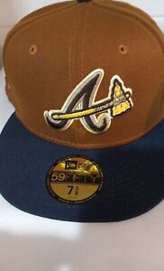 ATLANTA BRAVES MLB NEW ERA 59FIFTY GRIZZLY BEAR 1995 WS TOMAHAWK FITTED HAT 