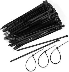 100Pcs 8" Zip Ties Heavy Duty UV Resistant Strong Ultra Nylon Cable Wrap Wire - Picture 1 of 9