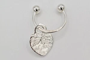 Tiffany & Co. Portachiavi ferro di cavallo Tiffany note cuore ciondolo argento sterling 925 - Foto 1 di 12