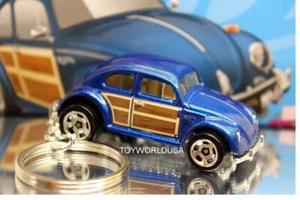 Custom Key Chain Classic '60s VW Volkswagen Beetle blue - Picture 1 of 1