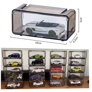 Graue Aufbewahrungsbox für Hot Wheels 1/64 Auto Vitrine stapelbar Spielzeug Sammlung - Bild 1 von 8