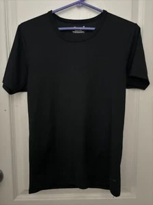 T-shirt abbigliamento nero semplice EUC Champion manica corta uomo taglia media - Foto 1 di 8