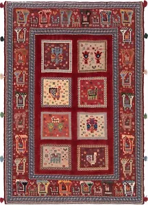 Nimbaft Handgeknüpfter Perserteppich 117x81 cm-Nomadic,Orient,Carpet,Rug,Rot - Bild 1 von 10