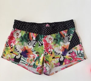 Pantalones Cortos de Tabla Volcom Estampado Floral Talla Mediana Playa Surf Natación Informales Verano - Imagen 1 de 11