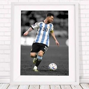 Lionel Messi - Argentina - Football Soccer Poster Print - Sizes A5 to A0 - Picture 1 of 14