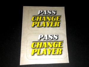 NFL BLITZ ORIGINAL PASS/CHANGE PLAYER (2)-Midway  APPROX. 2" STICKER-L@@K! - Picture 1 of 1