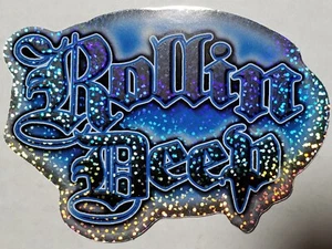 LOWRIDER-STREET SCENE--NEW-Vintage(2005)Prismatic Vending Machine Sticker (#763) - Picture 1 of 2