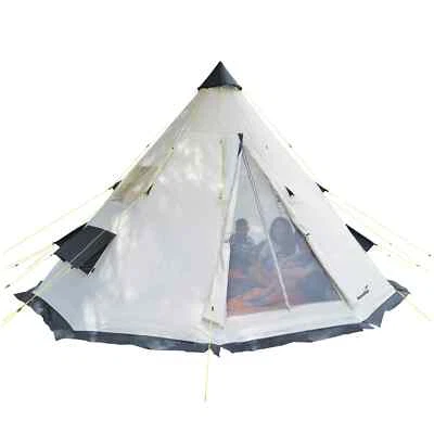  Skandika Tipi Goathi 365 Protect Wigwam Teepee Tent 6 Person Sewn-In 250cm New - Image 1 of 4