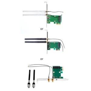 Mini PCI-E To PCI-E 1X Wireless Wifi Network Card Desktop Network Adapter Card - Picture 1 of 8