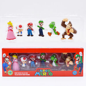 6pcs/Set Super Mario Bros PVC Action Figure Model Collection Toys Figurines Gift