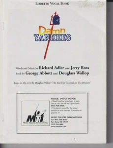 MTI Damn Yankees Libretto Vocal Book Paperback - Picture 1 of 1