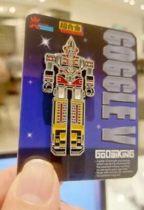 Super Sentai Goggle V Godaikin Popy Diecast Pin - Picture 1 of 9
