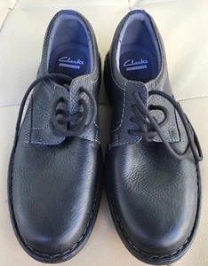 Herren Clarks Stitch schwarz gewalkt Leder Freizeitschuhe, Größe - US 10 / EU 43 - Bild 1 von 10