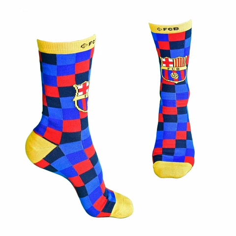 FC Barcelona Checkerboard Socks Cover