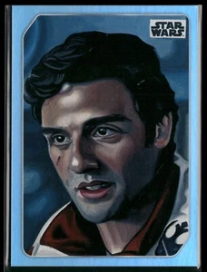 Star Wars Topps Celebration Europe 2023 Card Refractor - Silver Base Poe Dameron - Picture 1 of 2