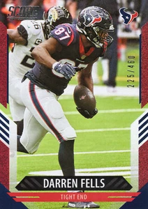 2021 Panini Score Darren Fells #286 Houston Texans Red Dot Parallel 225/460 NFL - Picture 1 of 2