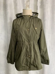 Limited Too Girls Windbreaker Olive Green Hoodie Jacket Size L 14/16 - Picture 1 of 14
