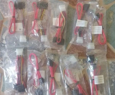 Lote de 10 Cable SATA Seagate 18" con Adaptador Molex a SATA Foto 1 de 2