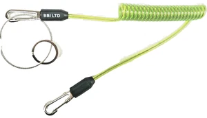 Scaffold Lanyard Tether 2 Rings Loops Carabiner Scaffold Tool Safety Attachments - Picture 1 of 4