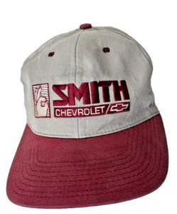 Gorra Smith Chevrolet Promocional Granate y Gris Bordado Correa Trasera - Imagen 1 de 6