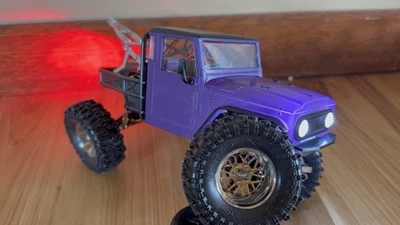 ALL OUT FULLY BUILT!!! - TRX4M Injora IR40 Brushless Tow Truck Brass and Purple - Image 1 of 4