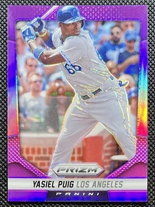 2014 Panini Prizm Purple Prizm /99 Yasiel Puig #28 LA Dodgers - Picture 1 of 2