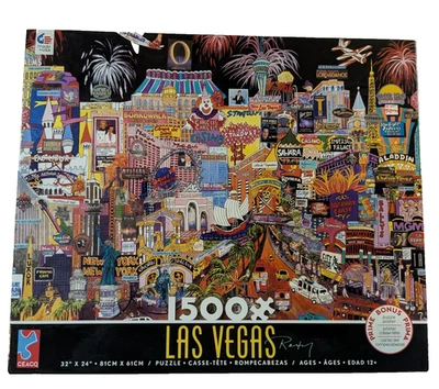 Las Vegas 1500 Piece Jigsaw Puzzle - Ceaco - Hatchett Bohlmann Aka Roxy - Image 1 of 4