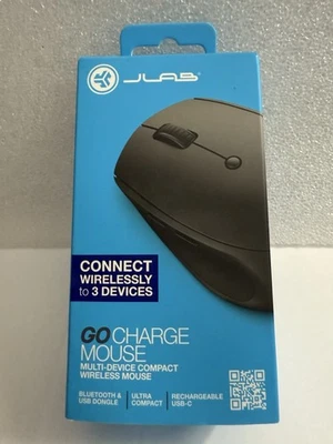 Wireless Mouse JLab Go Charge Mouse Multi Device Compact NEW Sealed Great Price - Image 1 of 4