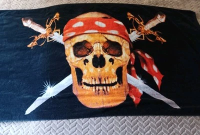 Island Gear Calavera Espada Gran Tamaño Playa Piscina Toalla Negra  Foto 1 de 4