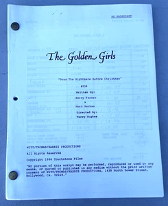 1986 The Golden Girls Twas Christmas Original TV Television As Broadcast Script - Picture 1 of 8