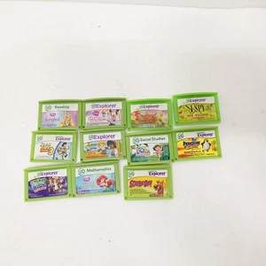 LeapFrog Leapster Explorer Game Lot of 10 Tangled Scooby-Doo Dora Toy Story Test - Picture 1 of 3