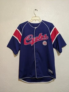 Chicago Cubs MLB True Fan Series Mens Button Front Shirt Blue Short Sleeve XL - Picture 1 of 9
