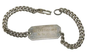 Original WWII US Army Nurse Corps STERLING Women's Officer Bracelet CA12 - Picture 1 of 3