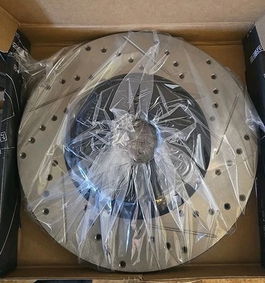 StopTech Sport Drilled & Slotted 1-Piece Front Brake Rotor for 13-18 Ford Focus - Image 1 of 3