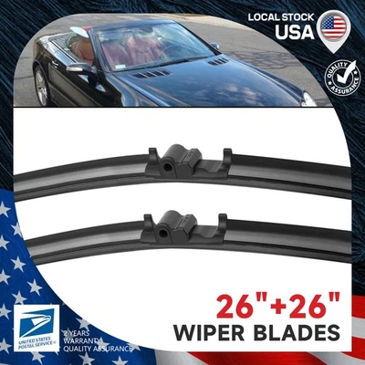 26"+26" SET OEM NEW FRONT WINDSHIELD WIPER BLADE For Mercedes-Benz SL550 07-12 - Изображение 1 из 4