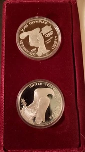 Olympiad XXIII Dollars. Two Silver Dollars. 1984. Proof. No reserve. - Picture 1 of 2