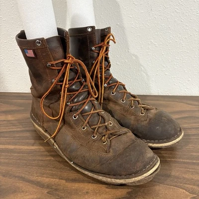 Danner Bull Run 8" Soft Toe Boot Brown Cristy Mens Size 9.5 EE READ DESCRIPTION - Image 1 of 4