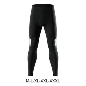 Mens Cycling Pants Fleece Thermal Bike Padded Windproof Reflective Trousers - Picture 1 of 7