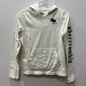 Abercrombie Kids Hoodie Pockets Heritage Varsity Preppy Kidcore Academia SZ M - Picture 1 of 7