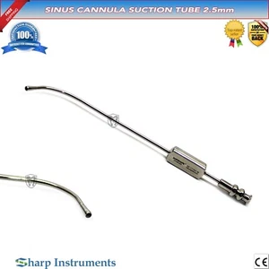 Sinus Cannula Suction Tube 2.5mm ENT Nasal Cavity Cleaning Surgical Instruments - Picture 1 of 2