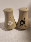 Vintage Nortake Japan Stoneware Floral Salt And Pepper Shakers