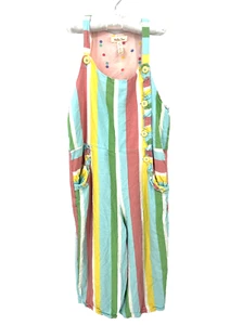 Matilda Jane Girls Size 10 Striped Summer Jumper One Piece - Picture 1 of 7