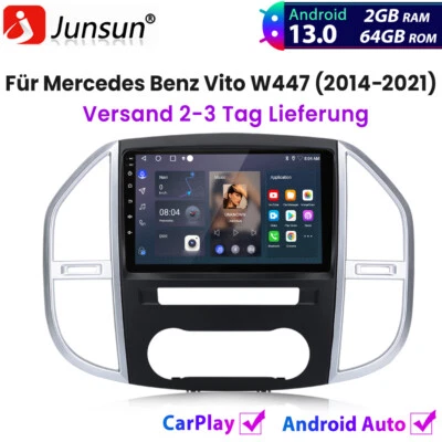 Für Mercedes Benz Vito W447 2014-2021 Carplay 2+64GB GPS NAVI BT Autoradio DAB+ - Bild 1 von 4