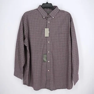 Daniel Cremieux Men's Long Sleeve Shirt XL Burgundy White Black Check NWT $89.50 - Picture 1 of 10