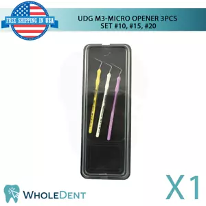 Juego de herramientas de instrumentos de canal dental X1 UDG M3-Micro abridor 3 PIEZAS #10/#15/#20 - Imagen 1 de 5