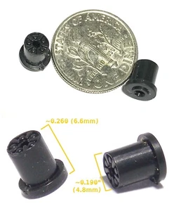2pc BTO Newly Made Aurora T-Jet TUFF ONES Style HO Slot Car Rear Wheels Black A+ - Picture 1 of 1