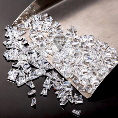 Trapezoid VVS1 White D Color Clarity Loose Moissanite Stone Excellent Cut Jewel - Image 1 of 4