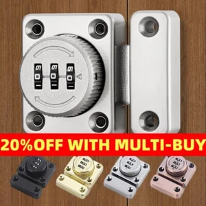 3 Digit Combination Mechanical Password Lock Revolving Door Lock Keyless - Picture 1 of 20