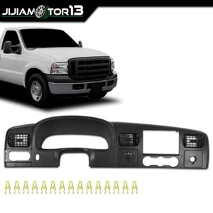 Fit For FORD F-250 2005 2006 2007 SPEEDOMETER RADIO DASH VENT BEZEL PANEL BLACK - Picture 1 of 12